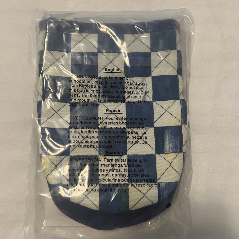 Mackenzie-Childs Royal Check Mini Oven Mitt. Retired pattern. NWT! - Picture 5 of 5